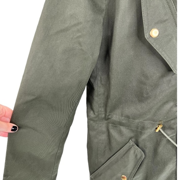 NWT J. Crew Primaloft green parka coat size small - Picture 7 of 8